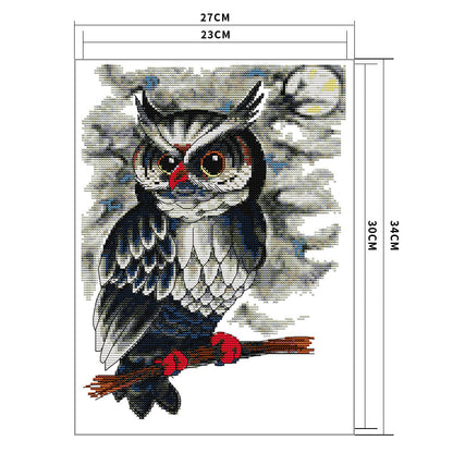 Owl- 14CT Stamped Cross Stitch 34*27CM