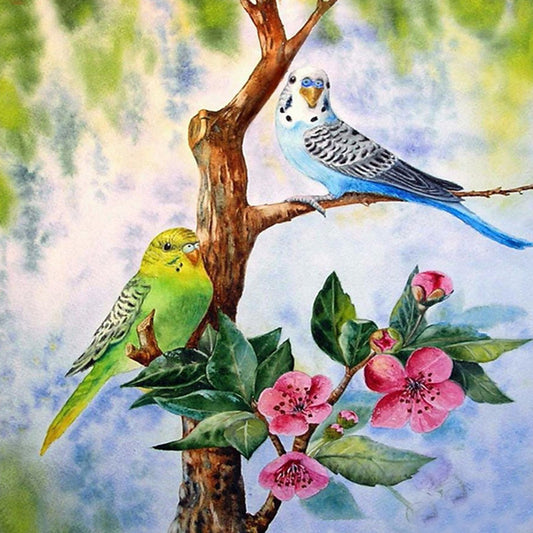 Spring Birds - Full Round Drill Diamond Painting 30*30CM