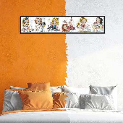 Variety Girl - 14CT Stamped Cross Stitch 70*16CM