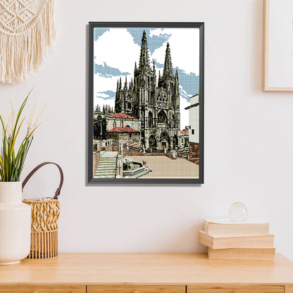 Castle - 14CT Stamped Cross Stitch 60*81CM