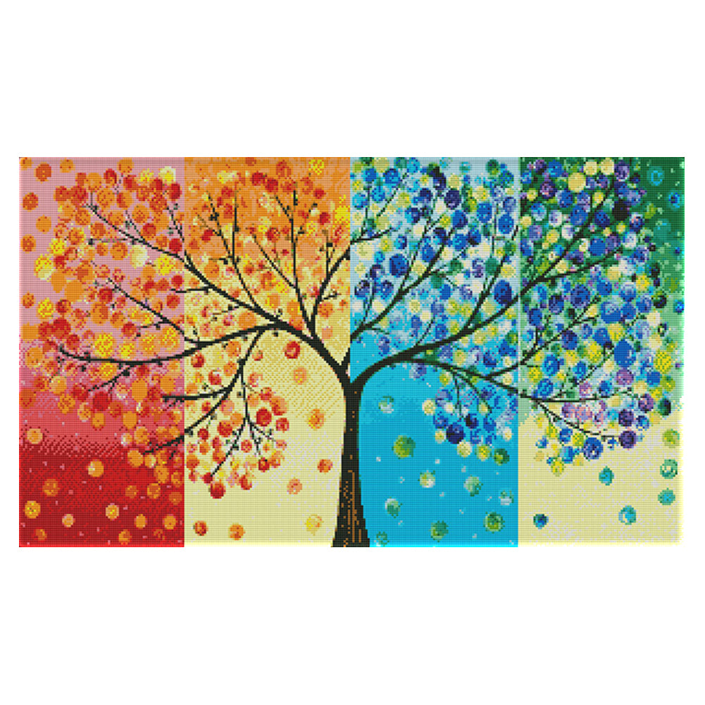 Fortune Tree- 14CT Stamped Cross Stitch 64*41CM