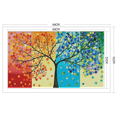 Fortune Tree- 14CT Stamped Cross Stitch 64*41CM