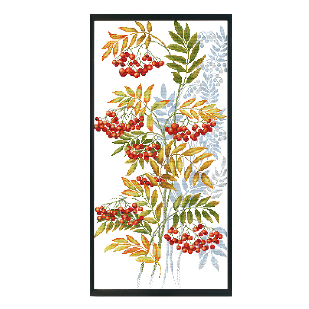 Red Fruits - 14CT Stamped Cross Stitch 40*73CM