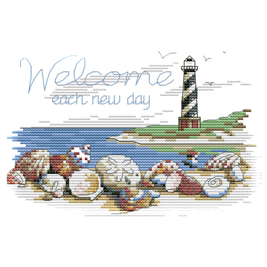 Lighthouse- 14CT Stamped Cross Stitch 22*16CM