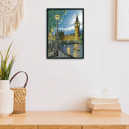 London Bell Tower - 14CT Stamped Cross Stitch 33*41CM