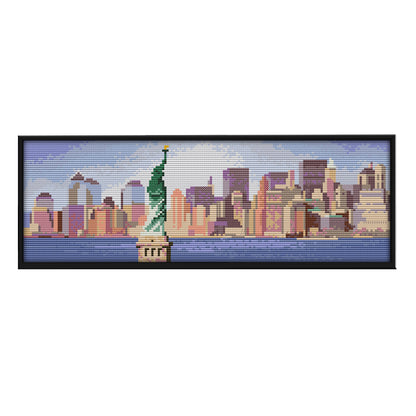 Statue Liberty - 14CT Stamped Cross Stitch 38*16CM