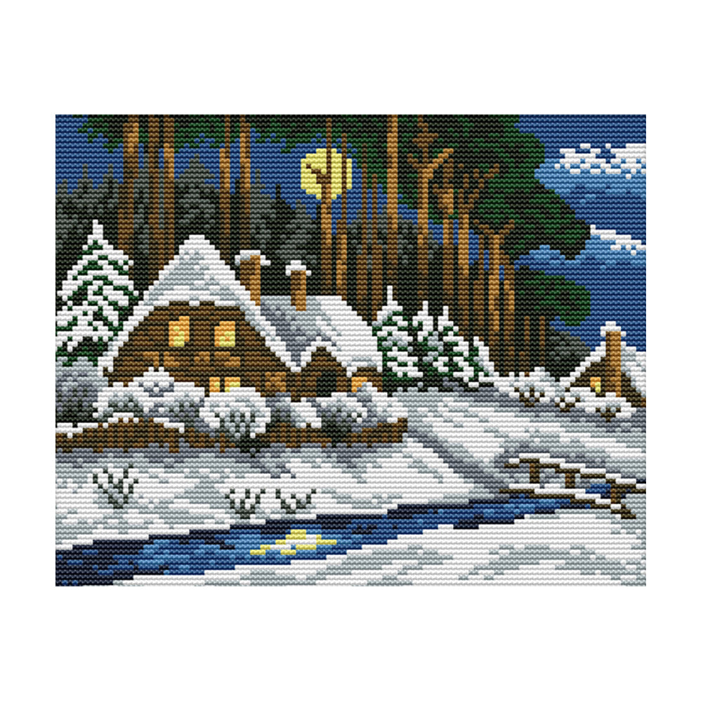 Winter Forest - 14CT Stamped Cross Stitch 29*22CM