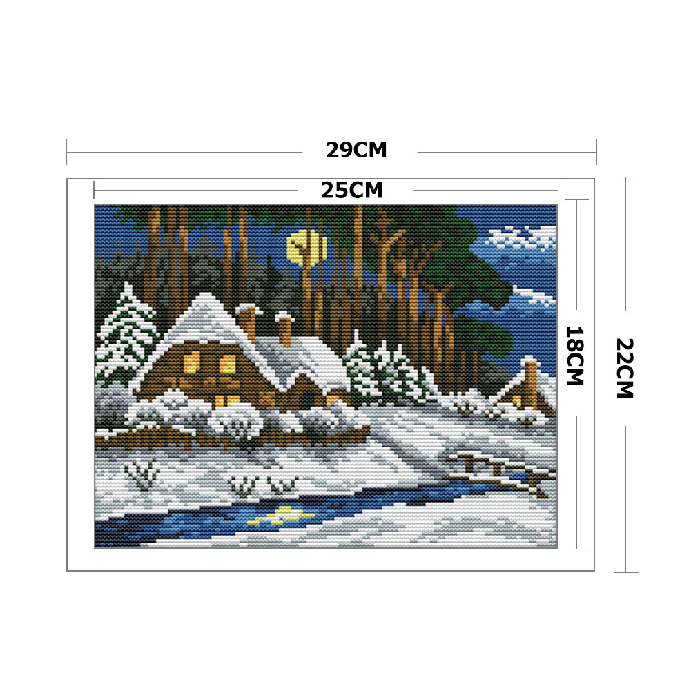 Winter Forest - 14CT Stamped Cross Stitch 29*22CM