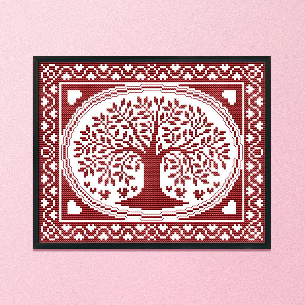 Tree - 14CT Stamped Cross Stitch 28*21CM