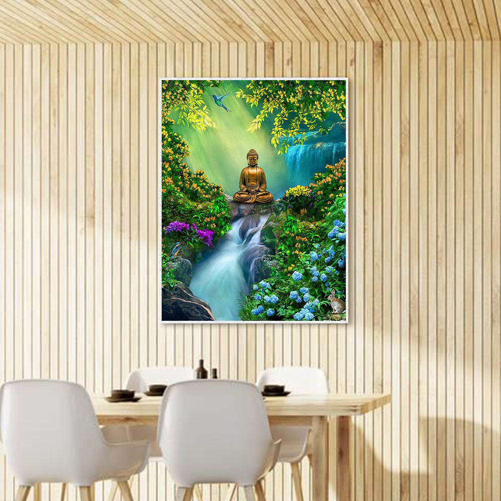 Forest Buddha - Full Round Drill Diamond Painting 30*40CM