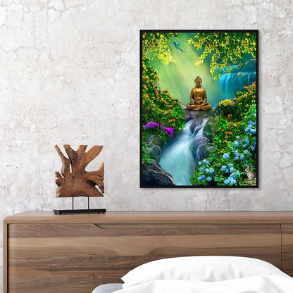 Forest Buddha - Full Round Drill Diamond Painting 30*40CM