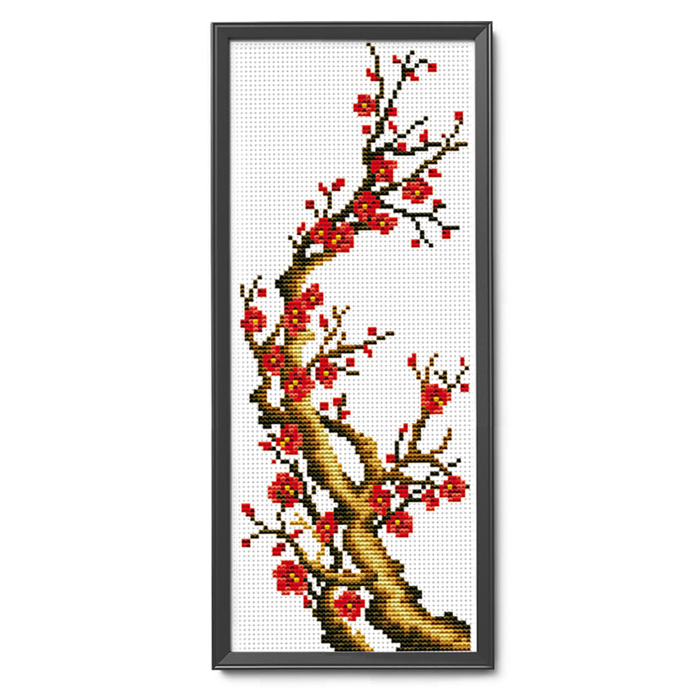 Plum - 11CT Stamped Cross Stitch 20*40CM