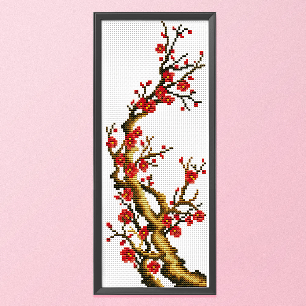 Plum - 11CT Stamped Cross Stitch 20*40CM