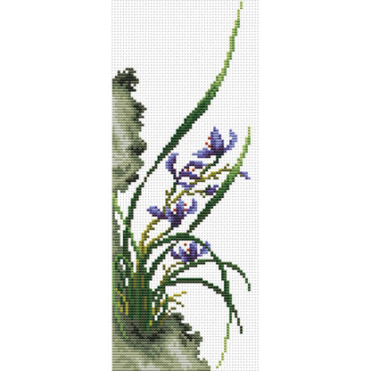 Orchid - 11CT Stamped Cross Stitch 20*40CM