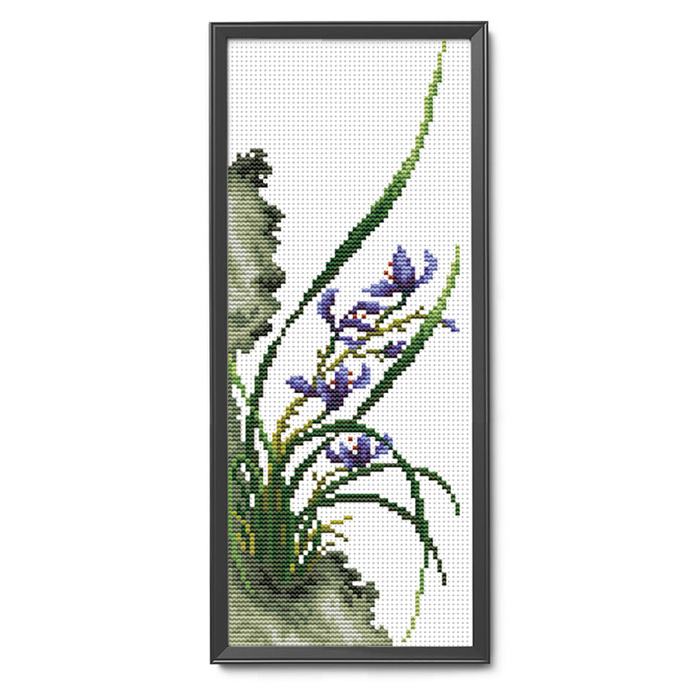 Orchid - 11CT Stamped Cross Stitch 20*40CM