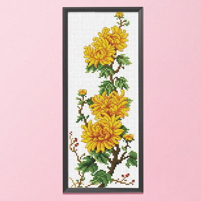 Chrysanthemum- 11CT Stamped Cross Stitch 20*40CM