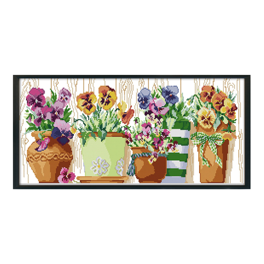 Plants - 14CT Stamped Cross Stitch 59*27CM