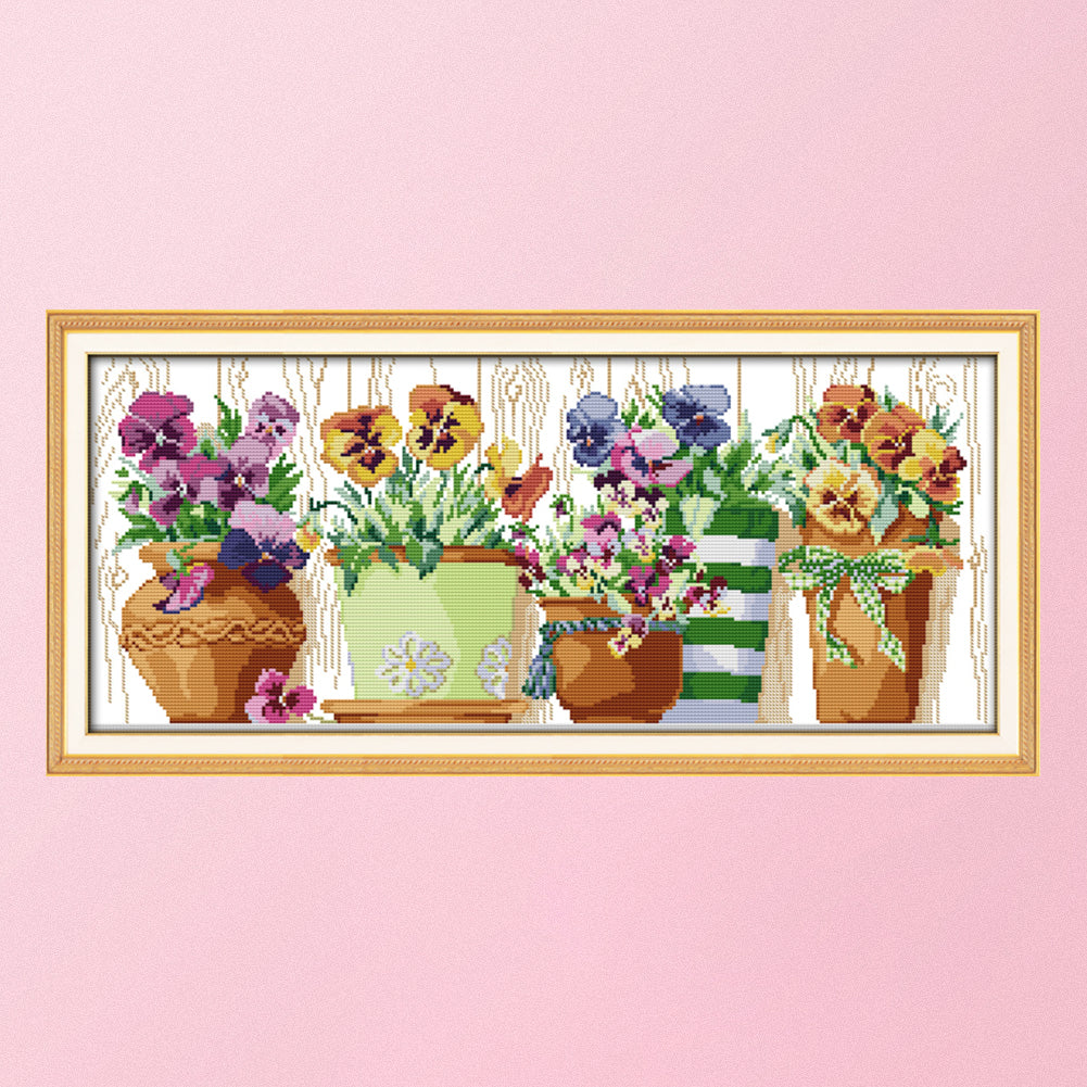 Plants - 14CT Stamped Cross Stitch 59*27CM