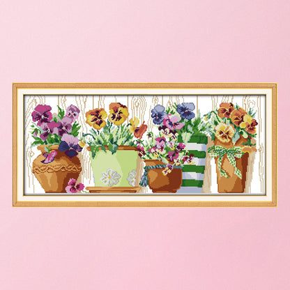 Plants - 14CT Stamped Cross Stitch 59*27CM