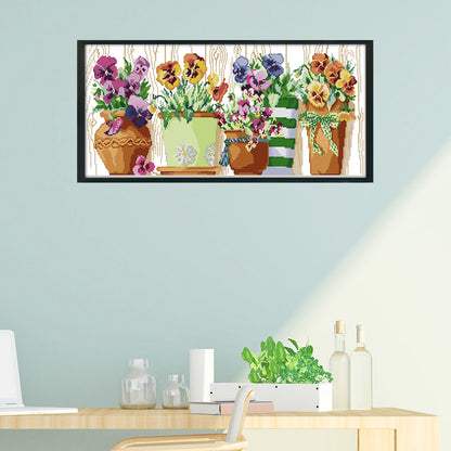 Plants - 14CT Stamped Cross Stitch 59*27CM