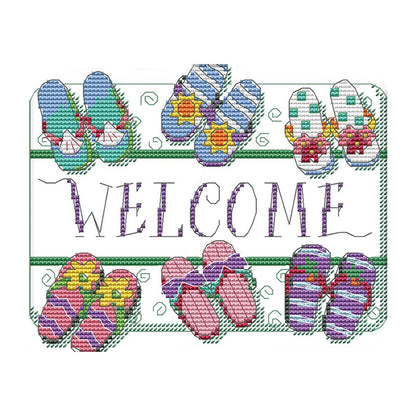 Welcome - 14CT Stamped Cross Stitch 21*18CM