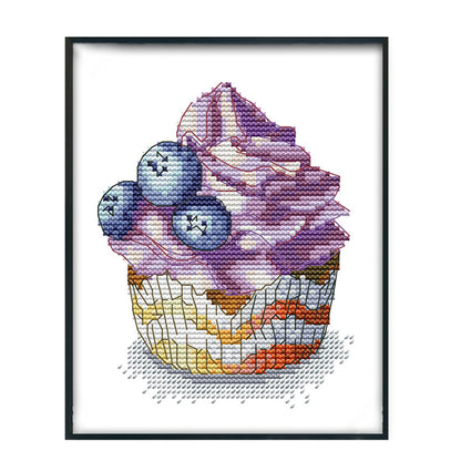 Cake - 14CT Stamped Cross Stitch 16*19CM