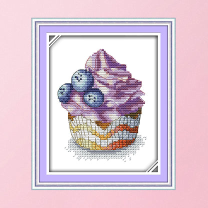 Cake - 14CT Stamped Cross Stitch 16*19CM