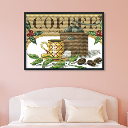 Tea - 14CT Stamped Cross Stitch 25*18CM