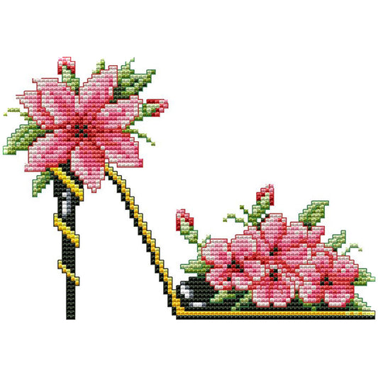 High Heels - 14CT Stamped Cross Stitch 21*16CM