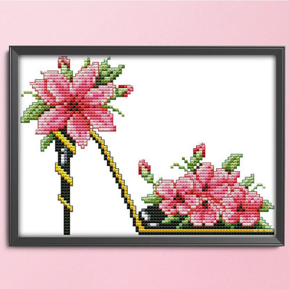 High Heels - 14CT Stamped Cross Stitch 21*16CM