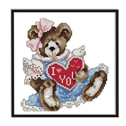 Bear- 14CT Stamped Cross Stitch 21*21CM