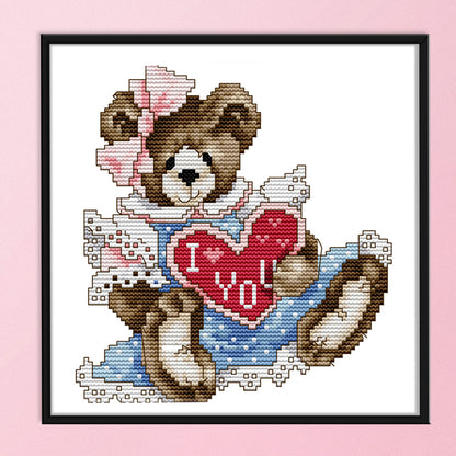 Bear- 14CT Stamped Cross Stitch 21*21CM