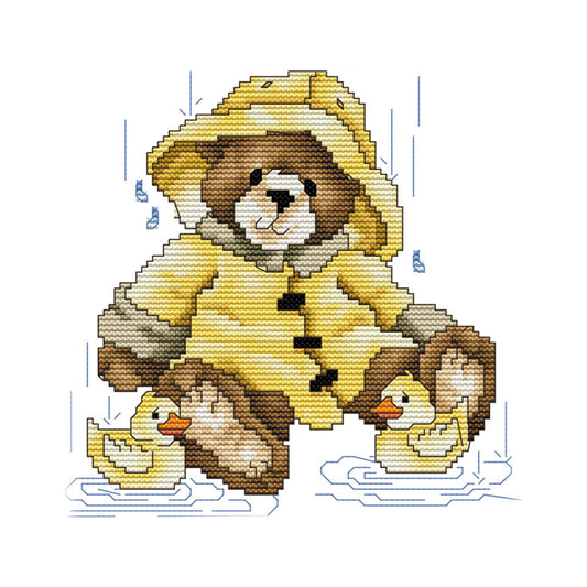 Bear- 14CT Stamped Cross Stitch 21*21CM