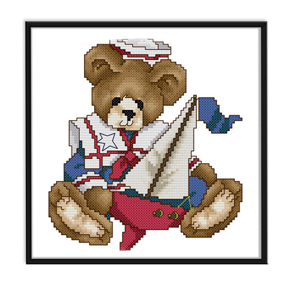 Bear- 14CT Stamped Cross Stitch 21*21CM