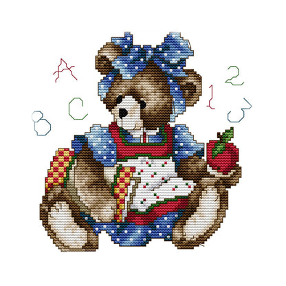 Bear- 14CT Stamped Cross Stitch 21*21CM