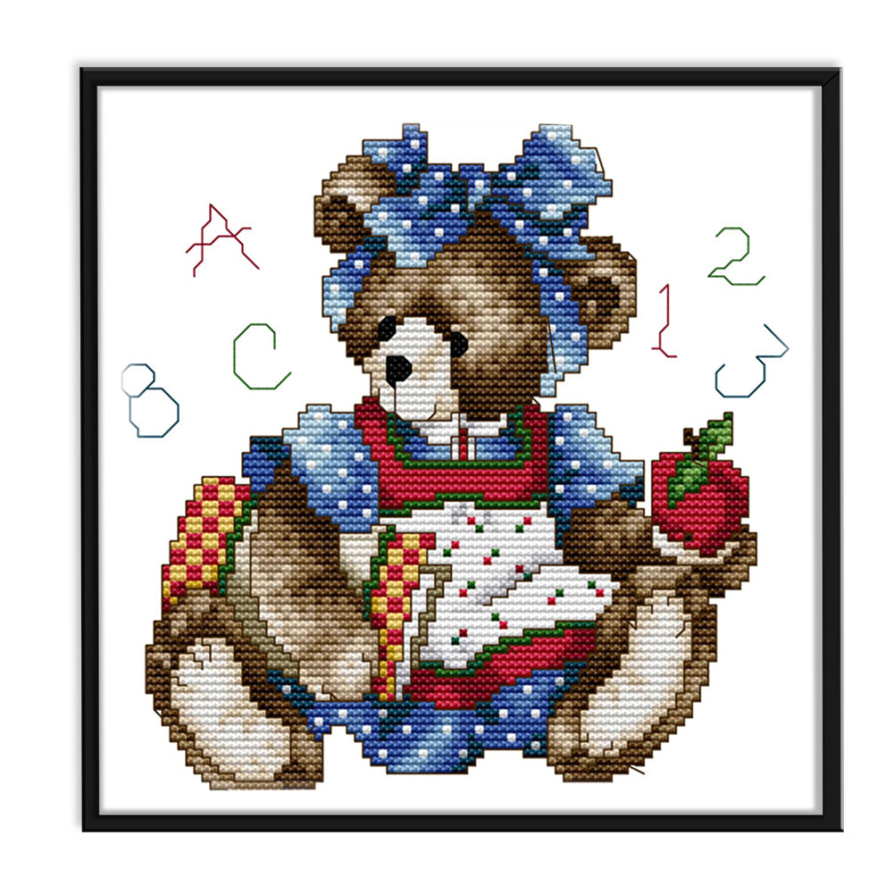 Bear- 14CT Stamped Cross Stitch 21*21CM