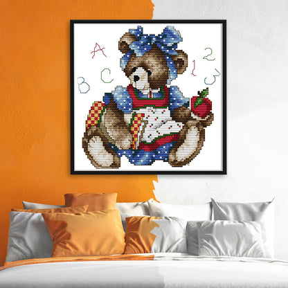 Bear- 14CT Stamped Cross Stitch 21*21CM