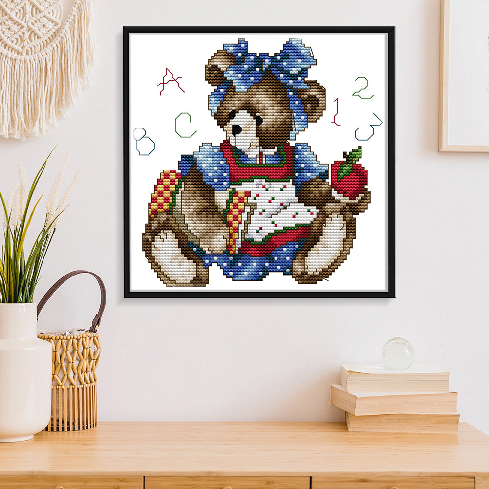 Bear- 14CT Stamped Cross Stitch 21*21CM