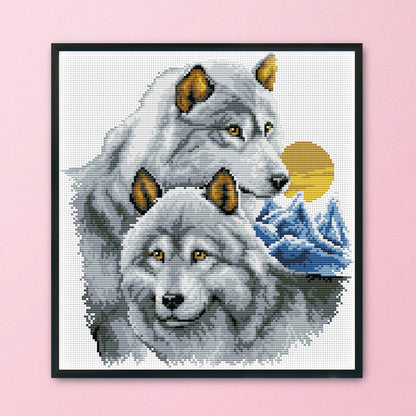 Wolves- 11CT Stamped Cross Stitch 39*42CM