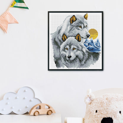 Wolves- 11CT Stamped Cross Stitch 39*42CM