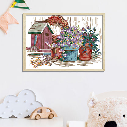 Garden - 14CT Stamped Cross Stitch 21 *16CM