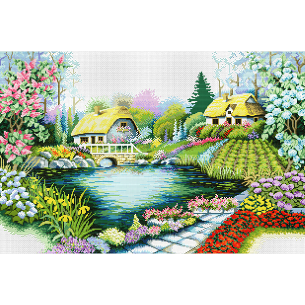 Country Scenery - 11CT Stamped Cross Stitch 81*56CM