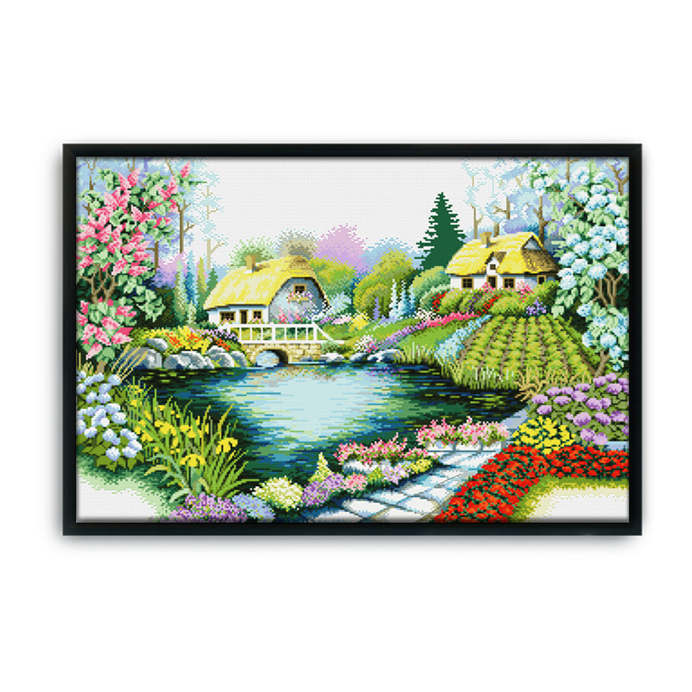 Country Scenery - 11CT Stamped Cross Stitch 81*56CM