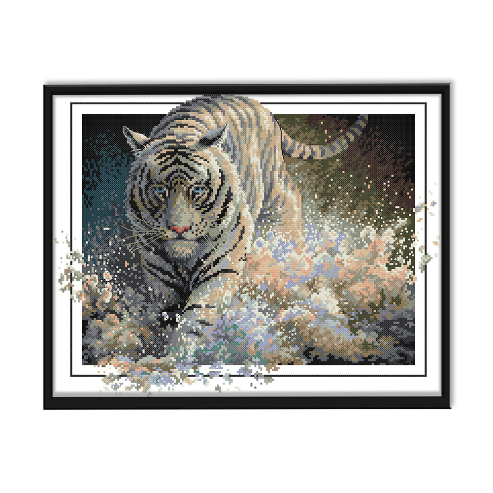 Tiger - 14CT Stamped Cross Stitch 44 *36CM