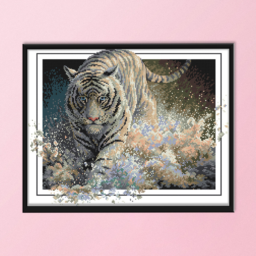 Tiger - 14CT Stamped Cross Stitch 44 *36CM