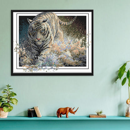 Tiger - 14CT Stamped Cross Stitch 44 *36CM