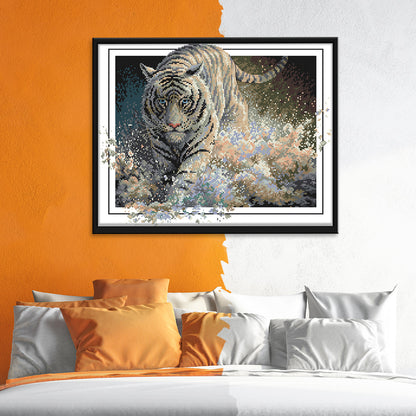 Tiger - 14CT Stamped Cross Stitch 44 *36CM