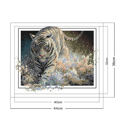 Tiger - 14CT Stamped Cross Stitch 44 *36CM