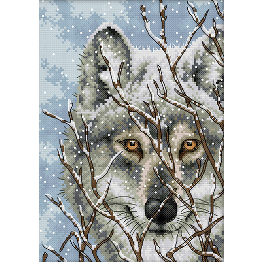 Wolf - 14CT Stamped Cross Stitch 21 *30CM