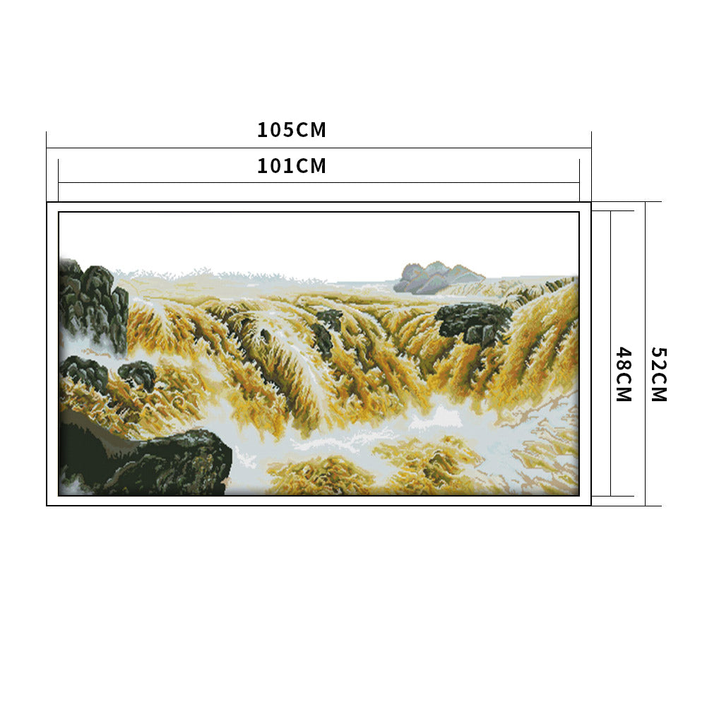 Landscape- 14CT Stamped Cross Stitch 105*52CM